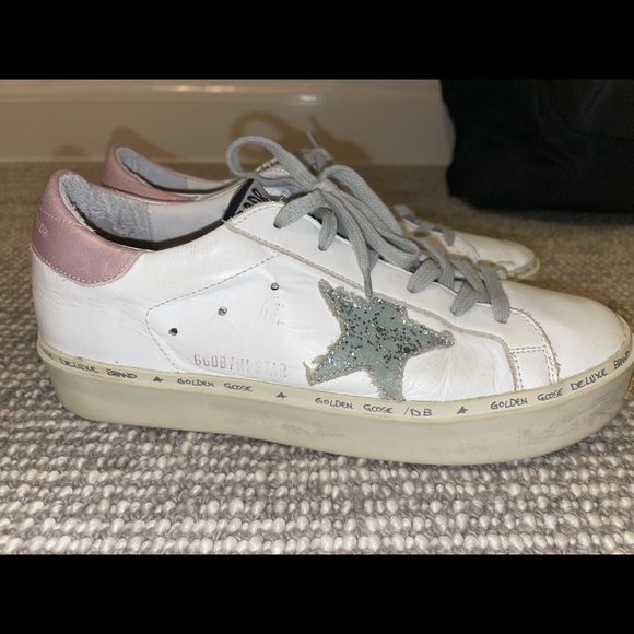 Golden Goose High Star GGDB White Silver Pink - Picture 2 of 5